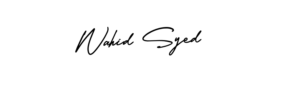 How to make Wahid Syed name signature. Use AmerikaSignatureDemo-Regular style for creating short signs online. This is the latest handwritten sign. Wahid Syed signature style 3 images and pictures png