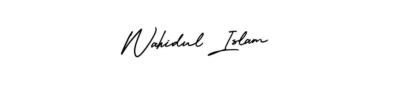 Also You can easily find your signature by using the search form. We will create Wahidul Islam name handwritten signature images for you free of cost using AmerikaSignatureDemo-Regular sign style. Wahidul Islam signature style 3 images and pictures png