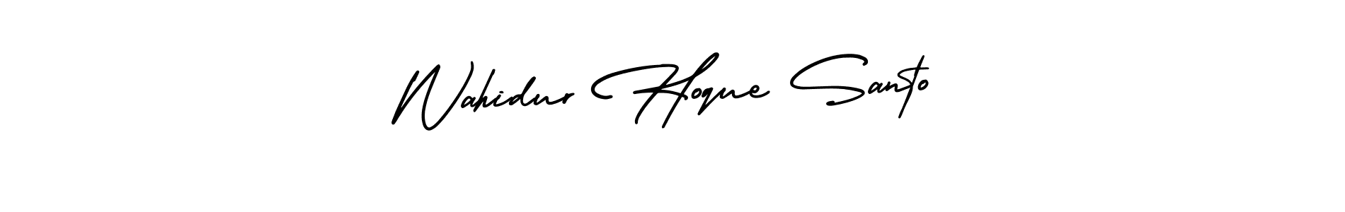 How to make Wahidur Hoque Santo signature? AmerikaSignatureDemo-Regular is a professional autograph style. Create handwritten signature for Wahidur Hoque Santo name. Wahidur Hoque Santo signature style 3 images and pictures png