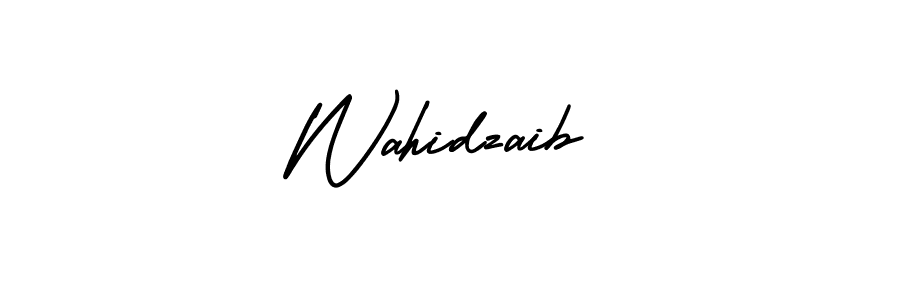 How to make Wahidzaib name signature. Use AmerikaSignatureDemo-Regular style for creating short signs online. This is the latest handwritten sign. Wahidzaib signature style 3 images and pictures png