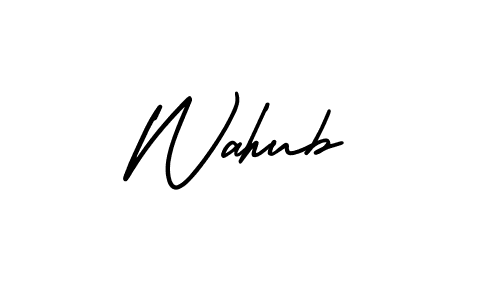 You can use this online signature creator to create a handwritten signature for the name Wahub. This is the best online autograph maker. Wahub signature style 3 images and pictures png
