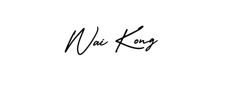 Design your own signature with our free online signature maker. With this signature software, you can create a handwritten (AmerikaSignatureDemo-Regular) signature for name Wai Kong. Wai Kong signature style 3 images and pictures png