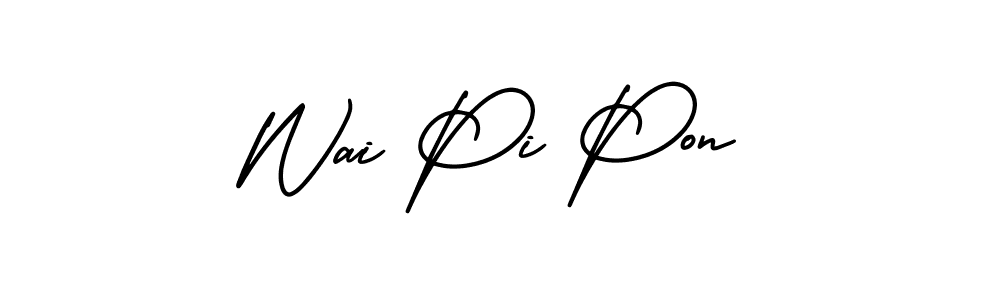 Use a signature maker to create a handwritten signature online. With this signature software, you can design (AmerikaSignatureDemo-Regular) your own signature for name Wai Pi Pon. Wai Pi Pon signature style 3 images and pictures png