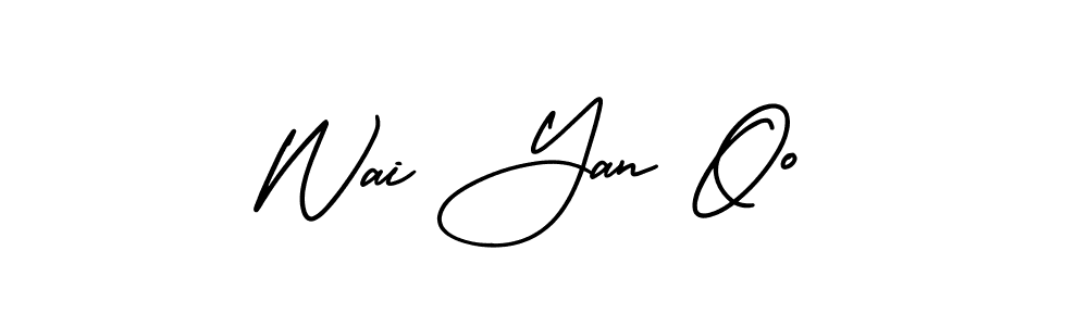 Make a beautiful signature design for name Wai Yan Oo. With this signature (AmerikaSignatureDemo-Regular) style, you can create a handwritten signature for free. Wai Yan Oo signature style 3 images and pictures png