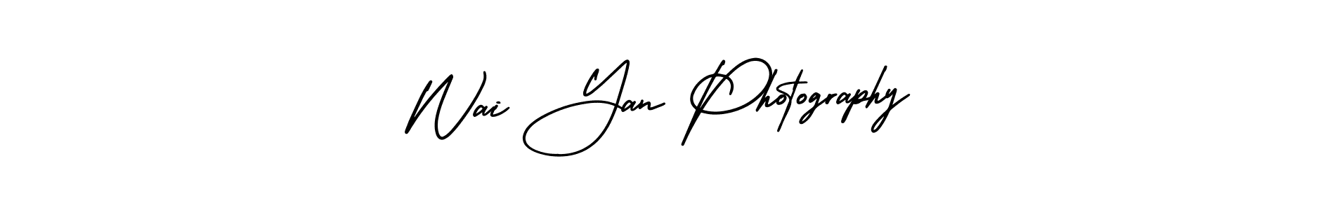 You should practise on your own different ways (AmerikaSignatureDemo-Regular) to write your name (Wai Yan Photography) in signature. don't let someone else do it for you. Wai Yan Photography signature style 3 images and pictures png