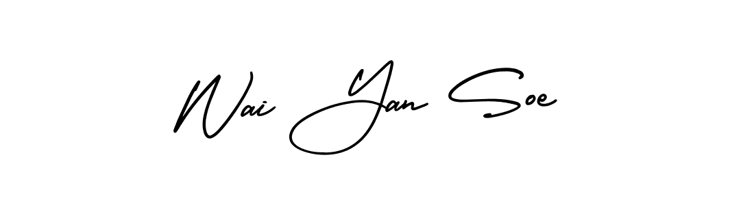 Create a beautiful signature design for name Wai Yan Soe. With this signature (AmerikaSignatureDemo-Regular) fonts, you can make a handwritten signature for free. Wai Yan Soe signature style 3 images and pictures png