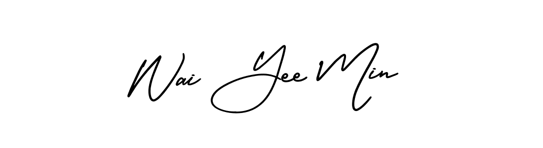 Make a beautiful signature design for name Wai Yee Min. With this signature (AmerikaSignatureDemo-Regular) style, you can create a handwritten signature for free. Wai Yee Min signature style 3 images and pictures png