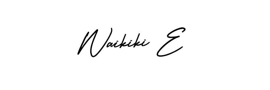 Create a beautiful signature design for name Waikiki E. With this signature (AmerikaSignatureDemo-Regular) fonts, you can make a handwritten signature for free. Waikiki E signature style 3 images and pictures png