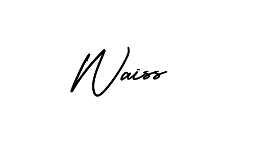 Waiss stylish signature style. Best Handwritten Sign (AmerikaSignatureDemo-Regular) for my name. Handwritten Signature Collection Ideas for my name Waiss. Waiss signature style 3 images and pictures png