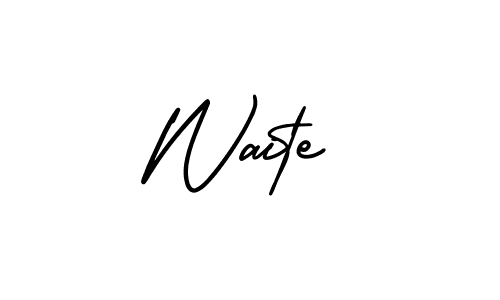 if you are searching for the best signature style for your name Waite. so please give up your signature search. here we have designed multiple signature styles  using AmerikaSignatureDemo-Regular. Waite signature style 3 images and pictures png