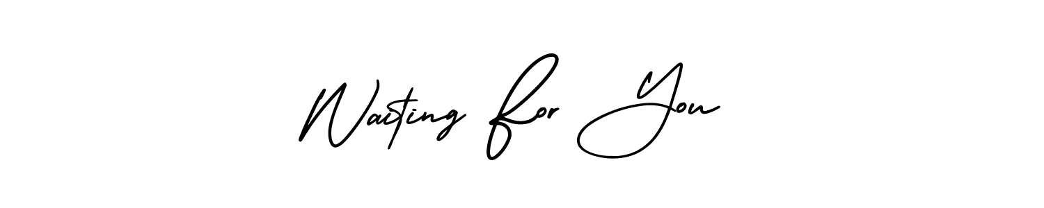 How to make Waiting For You signature? AmerikaSignatureDemo-Regular is a professional autograph style. Create handwritten signature for Waiting For You name. Waiting For You signature style 3 images and pictures png