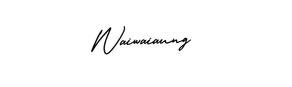 Waiwaiaung stylish signature style. Best Handwritten Sign (AmerikaSignatureDemo-Regular) for my name. Handwritten Signature Collection Ideas for my name Waiwaiaung. Waiwaiaung signature style 3 images and pictures png