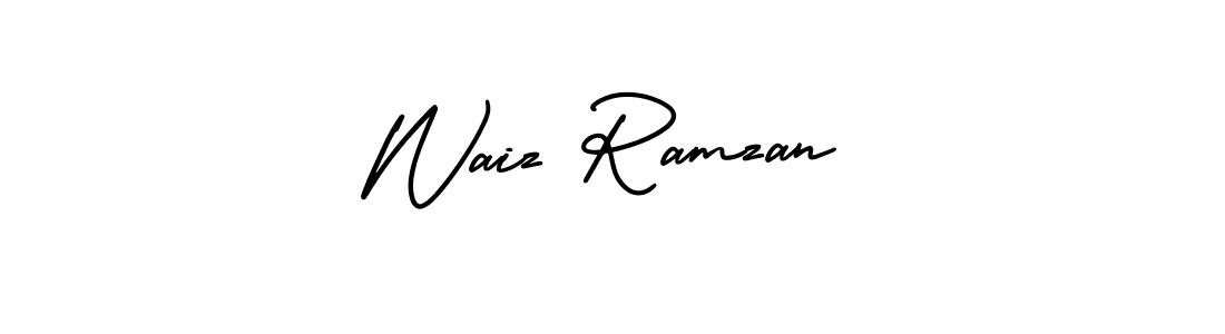 Make a beautiful signature design for name Waiz Ramzan. With this signature (AmerikaSignatureDemo-Regular) style, you can create a handwritten signature for free. Waiz Ramzan signature style 3 images and pictures png