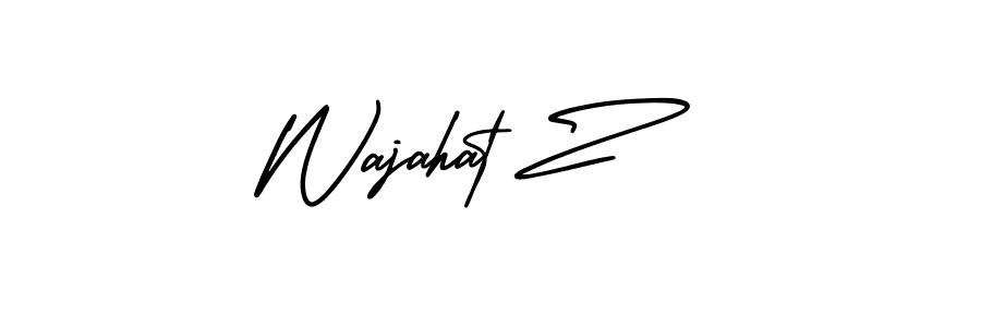 if you are searching for the best signature style for your name Wajahat Z. so please give up your signature search. here we have designed multiple signature styles  using AmerikaSignatureDemo-Regular. Wajahat Z signature style 3 images and pictures png