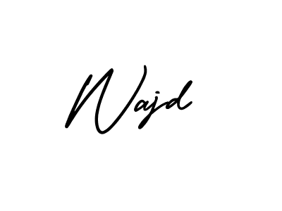 Wajd stylish signature style. Best Handwritten Sign (AmerikaSignatureDemo-Regular) for my name. Handwritten Signature Collection Ideas for my name Wajd. Wajd signature style 3 images and pictures png