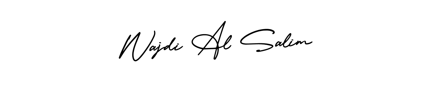 How to make Wajdi Al Salim name signature. Use AmerikaSignatureDemo-Regular style for creating short signs online. This is the latest handwritten sign. Wajdi Al Salim signature style 3 images and pictures png