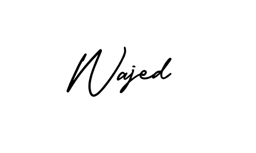 How to make Wajed name signature. Use AmerikaSignatureDemo-Regular style for creating short signs online. This is the latest handwritten sign. Wajed signature style 3 images and pictures png