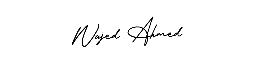 Make a beautiful signature design for name Wajed Ahmed. With this signature (AmerikaSignatureDemo-Regular) style, you can create a handwritten signature for free. Wajed Ahmed signature style 3 images and pictures png