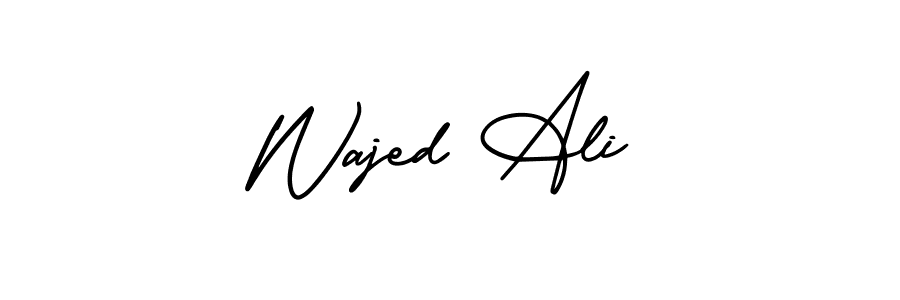 Design your own signature with our free online signature maker. With this signature software, you can create a handwritten (AmerikaSignatureDemo-Regular) signature for name Wajed Ali. Wajed Ali signature style 3 images and pictures png