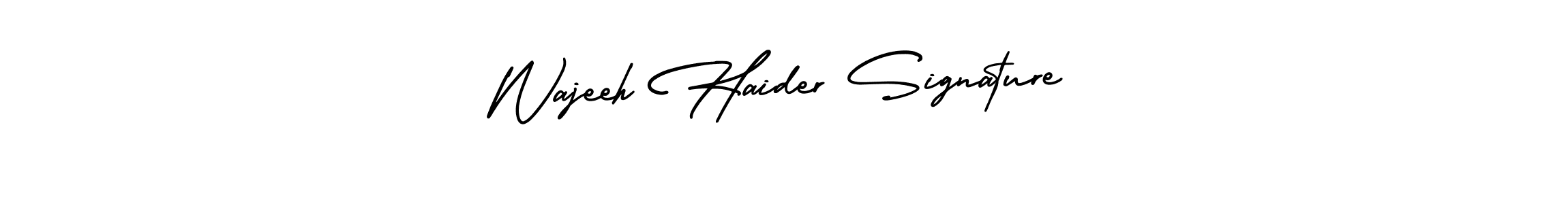 Create a beautiful signature design for name Wajeeh Haider Signature. With this signature (AmerikaSignatureDemo-Regular) fonts, you can make a handwritten signature for free. Wajeeh Haider Signature signature style 3 images and pictures png