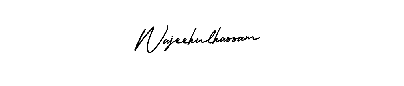 You can use this online signature creator to create a handwritten signature for the name Wajeehulhassam. This is the best online autograph maker. Wajeehulhassam signature style 3 images and pictures png