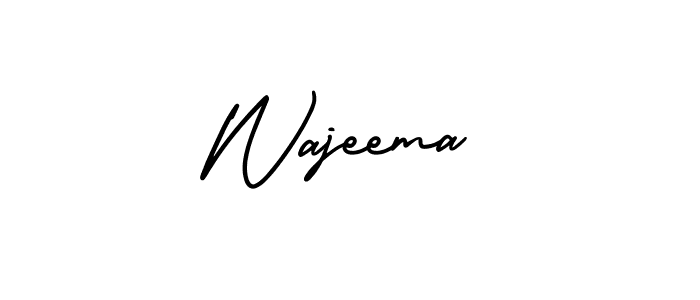 Make a beautiful signature design for name Wajeema. With this signature (AmerikaSignatureDemo-Regular) style, you can create a handwritten signature for free. Wajeema signature style 3 images and pictures png