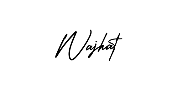 It looks lik you need a new signature style for name Wajhat. Design unique handwritten (AmerikaSignatureDemo-Regular) signature with our free signature maker in just a few clicks. Wajhat signature style 3 images and pictures png