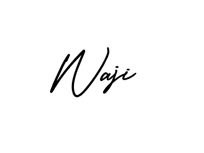 The best way (AmerikaSignatureDemo-Regular) to make a short signature is to pick only two or three words in your name. The name Waji include a total of six letters. For converting this name. Waji signature style 3 images and pictures png