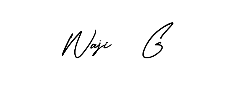 if you are searching for the best signature style for your name Waji   G. so please give up your signature search. here we have designed multiple signature styles  using AmerikaSignatureDemo-Regular. Waji   G signature style 3 images and pictures png
