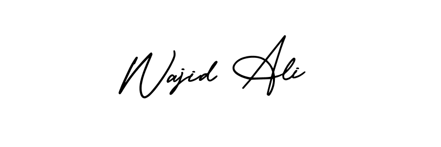 You should practise on your own different ways (AmerikaSignatureDemo-Regular) to write your name (Wajid Ali) in signature. don't let someone else do it for you. Wajid Ali signature style 3 images and pictures png