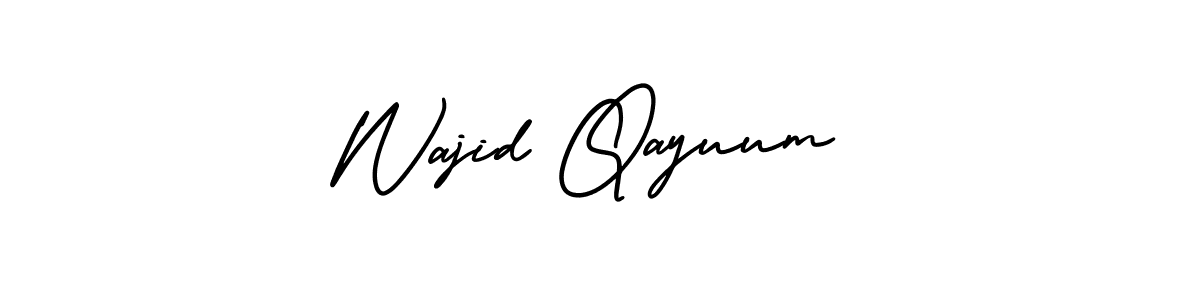 Make a beautiful signature design for name Wajid Qayuum. Use this online signature maker to create a handwritten signature for free. Wajid Qayuum signature style 3 images and pictures png