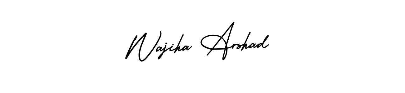 It looks lik you need a new signature style for name Wajiha Arshad. Design unique handwritten (AmerikaSignatureDemo-Regular) signature with our free signature maker in just a few clicks. Wajiha Arshad signature style 3 images and pictures png