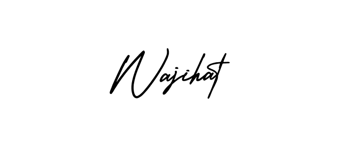Use a signature maker to create a handwritten signature online. With this signature software, you can design (AmerikaSignatureDemo-Regular) your own signature for name Wajihat. Wajihat signature style 3 images and pictures png