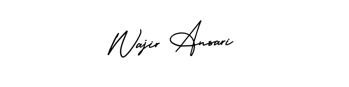 Wajir Ansari stylish signature style. Best Handwritten Sign (AmerikaSignatureDemo-Regular) for my name. Handwritten Signature Collection Ideas for my name Wajir Ansari. Wajir Ansari signature style 3 images and pictures png