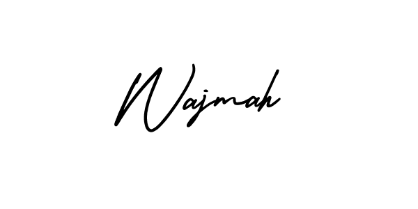 Wajmah stylish signature style. Best Handwritten Sign (AmerikaSignatureDemo-Regular) for my name. Handwritten Signature Collection Ideas for my name Wajmah. Wajmah signature style 3 images and pictures png