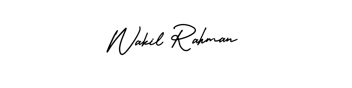Check out images of Autograph of Wakil Rahman name. Actor Wakil Rahman Signature Style. AmerikaSignatureDemo-Regular is a professional sign style online. Wakil Rahman signature style 3 images and pictures png