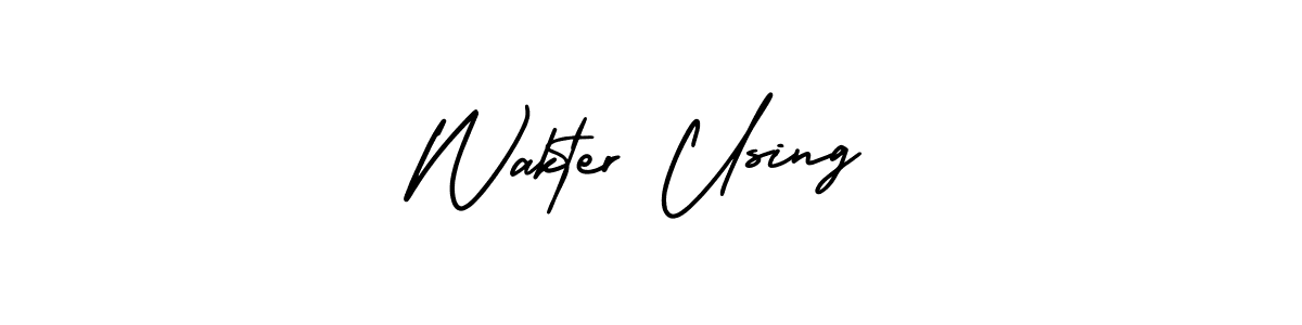 It looks lik you need a new signature style for name Wakter Using. Design unique handwritten (AmerikaSignatureDemo-Regular) signature with our free signature maker in just a few clicks. Wakter Using signature style 3 images and pictures png