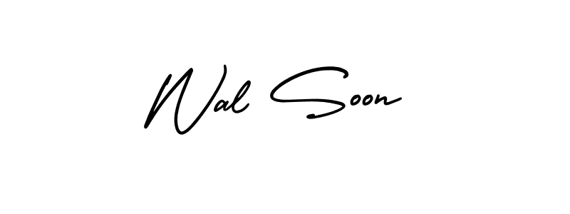 Design your own signature with our free online signature maker. With this signature software, you can create a handwritten (AmerikaSignatureDemo-Regular) signature for name Wal Soon. Wal Soon signature style 3 images and pictures png