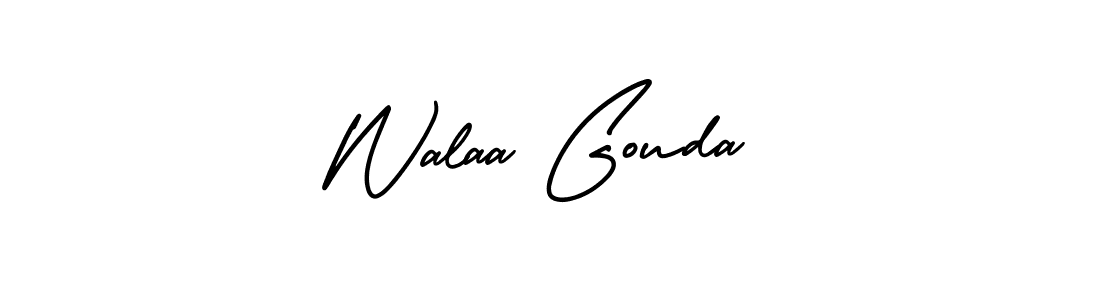 Also You can easily find your signature by using the search form. We will create Walaa Gouda name handwritten signature images for you free of cost using AmerikaSignatureDemo-Regular sign style. Walaa Gouda signature style 3 images and pictures png