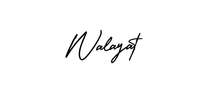 You should practise on your own different ways (AmerikaSignatureDemo-Regular) to write your name (Walayat) in signature. don't let someone else do it for you. Walayat signature style 3 images and pictures png