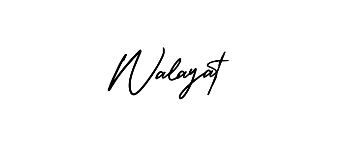 It looks lik you need a new signature style for name Walayat. Design unique handwritten (AmerikaSignatureDemo-Regular) signature with our free signature maker in just a few clicks. Walayat signature style 3 images and pictures png