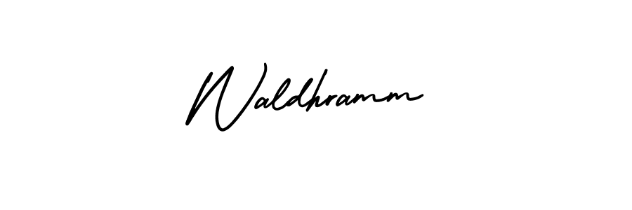 How to make Waldhramm name signature. Use AmerikaSignatureDemo-Regular style for creating short signs online. This is the latest handwritten sign. Waldhramm signature style 3 images and pictures png