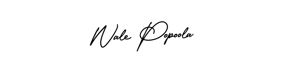 if you are searching for the best signature style for your name Wale Popoola. so please give up your signature search. here we have designed multiple signature styles  using AmerikaSignatureDemo-Regular. Wale Popoola signature style 3 images and pictures png