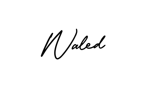 Also we have Waled name is the best signature style. Create professional handwritten signature collection using AmerikaSignatureDemo-Regular autograph style. Waled signature style 3 images and pictures png