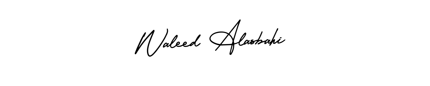 if you are searching for the best signature style for your name Waleed Alasbahi. so please give up your signature search. here we have designed multiple signature styles  using AmerikaSignatureDemo-Regular. Waleed Alasbahi signature style 3 images and pictures png