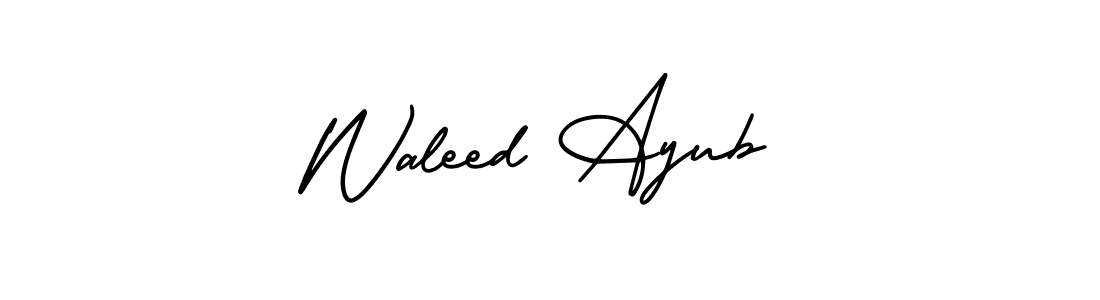 Design your own signature with our free online signature maker. With this signature software, you can create a handwritten (AmerikaSignatureDemo-Regular) signature for name Waleed Ayub. Waleed Ayub signature style 3 images and pictures png