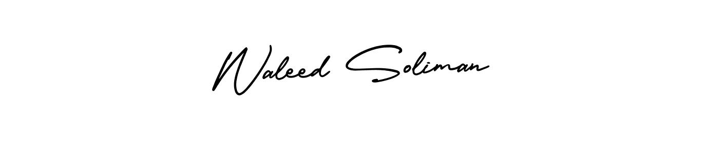 Best and Professional Signature Style for Waleed Soliman. AmerikaSignatureDemo-Regular Best Signature Style Collection. Waleed Soliman signature style 3 images and pictures png