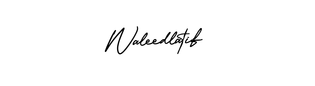 Waleedlatif stylish signature style. Best Handwritten Sign (AmerikaSignatureDemo-Regular) for my name. Handwritten Signature Collection Ideas for my name Waleedlatif. Waleedlatif signature style 3 images and pictures png