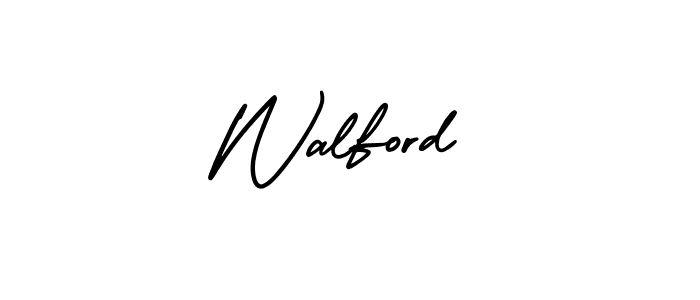 How to Draw Walford signature style? AmerikaSignatureDemo-Regular is a latest design signature styles for name Walford. Walford signature style 3 images and pictures png