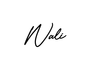 Design your own signature with our free online signature maker. With this signature software, you can create a handwritten (AmerikaSignatureDemo-Regular) signature for name Wali. Wali signature style 3 images and pictures png